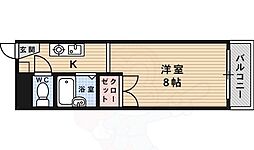 サンライズ箕面南館 1Kの間取図画像