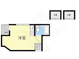 グローバル槻木 ワンルームの間取図画像