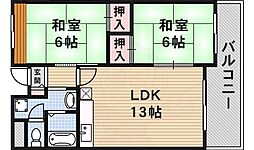 メゾン・リベルテ 2LDKの間取図画像