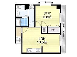 広瀬ハイツ 1LDKの間取図画像