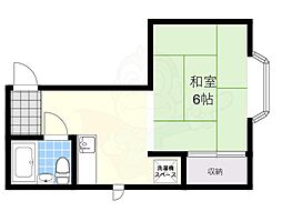 沢マンション 1Kの間取図画像