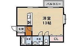 ローゼンハイムセブン ワンルームの間取図画像