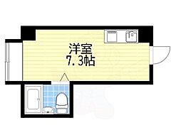 サンハウス箕面 ワンルームの間取図画像