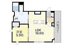 池田市大和町マンション 1LDKの間取図画像