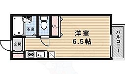 アルフレックス箕面 1Kの間取図画像
