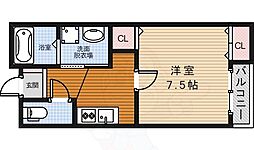 TNGtenjin 1Kの間取図画像
