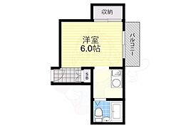 FKハイツ ワンルームの間取図画像