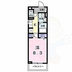 コンテ池田 1Kの間取図画像