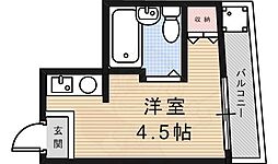 グローバル槻木 ワンルームの間取図画像