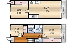 フロレセール箕面 3LDKの間取図画像