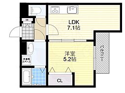 ソシアル池田 1LDKの間取図画像