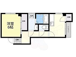 ハイツ卓 1DKの間取図画像