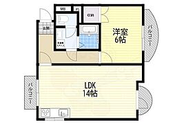 メゾンN&K 1LDKの間取図画像