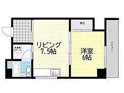 アルトピノ野里 1LDKの間取図画像