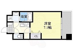 ゲートコート大阪福島 1Kの間取図画像