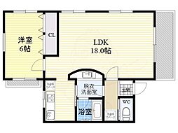 ゴールデンラピス 1LDKの間取図画像