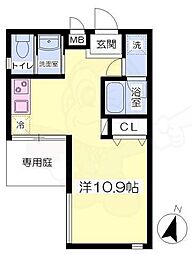 カーサ・オーヴェスト ワンルームの間取図画像