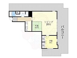 フローラルセントランド 7階2LDKの間取り