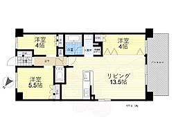 アーバンパーク淡路 5階3LDKの間取り