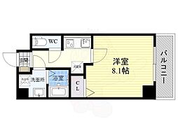 BLANC COURT塚本 7階1Kの間取り