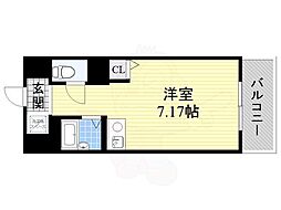 Art21 3階ワンルームの間取り