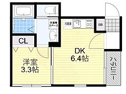 IBUSOLAS 1階1DKの間取り