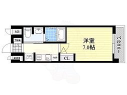 JR東海道・山陽本線 塚本駅 徒歩10分の賃貸マンション 4階1Kの間取り