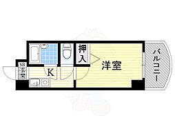 ノルデンハイム豊里 1Kの間取図画像