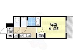 スプランディッド5 1Kの間取図画像