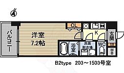 Sレジデンス新大阪ウエスト 1Kの間取図画像