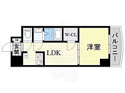 ノルデンタワー新大阪 1LDKの間取図画像