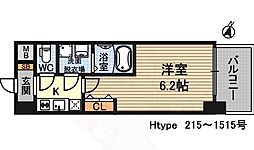 Sレジデンス新大阪ウエスト 1Kの間取図画像