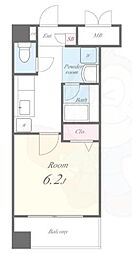 フォレストプラザ1 1Kの間取図画像