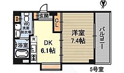 アエラス 1DKの間取図画像