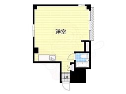 チサンマンション第5新大阪 ワンルームの間取図画像