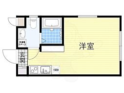 celeste東中島 ワンルームの間取図画像