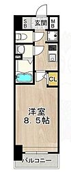 フェニックス新大阪 1Kの間取図画像