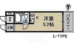 メゾン第3新大阪 ワンルームの間取図画像