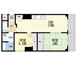 グランフェルティ 2LDKの間取図画像