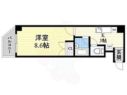ホルス240 1Kの間取図画像