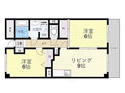 ベルメゾン 2LDKの間取図画像