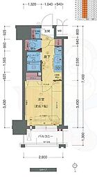 プレサンス新大阪クレスタ 1Kの間取図画像