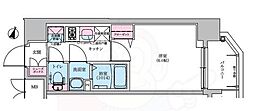 プレサンスブルーム東三国 1Kの間取図画像