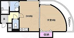 フォルム東三国 1DKの間取図画像
