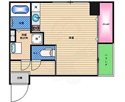 ファクト十三 1Kの間取図画像