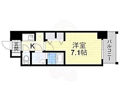 S-RESIDENCE三国WEST 1Kの間取図画像