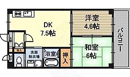 ハイム・グローリー1 2DKの間取図画像