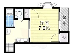 スタンドアップ柴島 1Kの間取図画像
