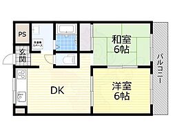 ハイムリファインド 2DKの間取図画像