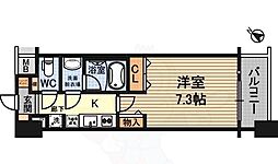 セレッソコートリバーサイドOSAKA 1Kの間取図画像